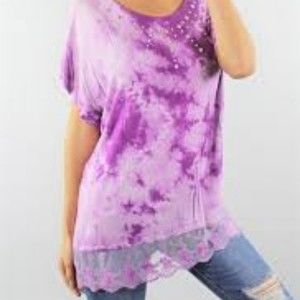 Purple Tie Dyed Top